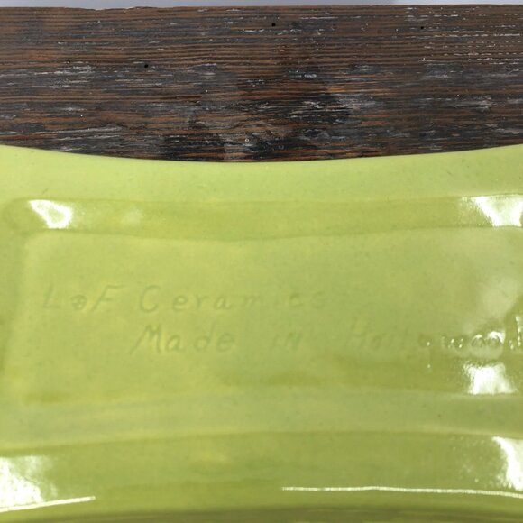 Vintage Green Ceramic Serving Dish 10X7 Kitchenware Tableware Decor - Picture 3 of 11